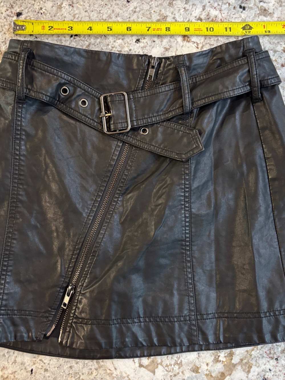 Free People Feelin’ Fresh Vegan Leather Mini Skirt